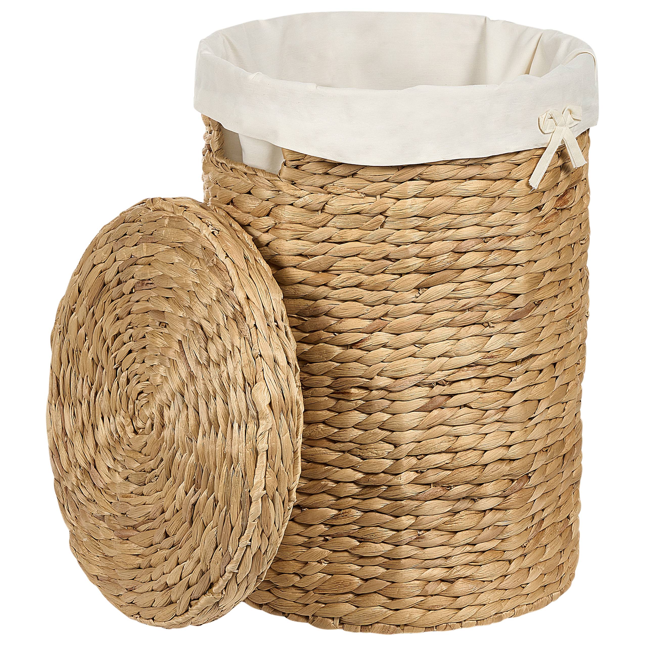 Beliani - Paniers à linge Fibre de jacinthe d'eau Naturel DANANG - 32x32x30- Beliani - Image 5