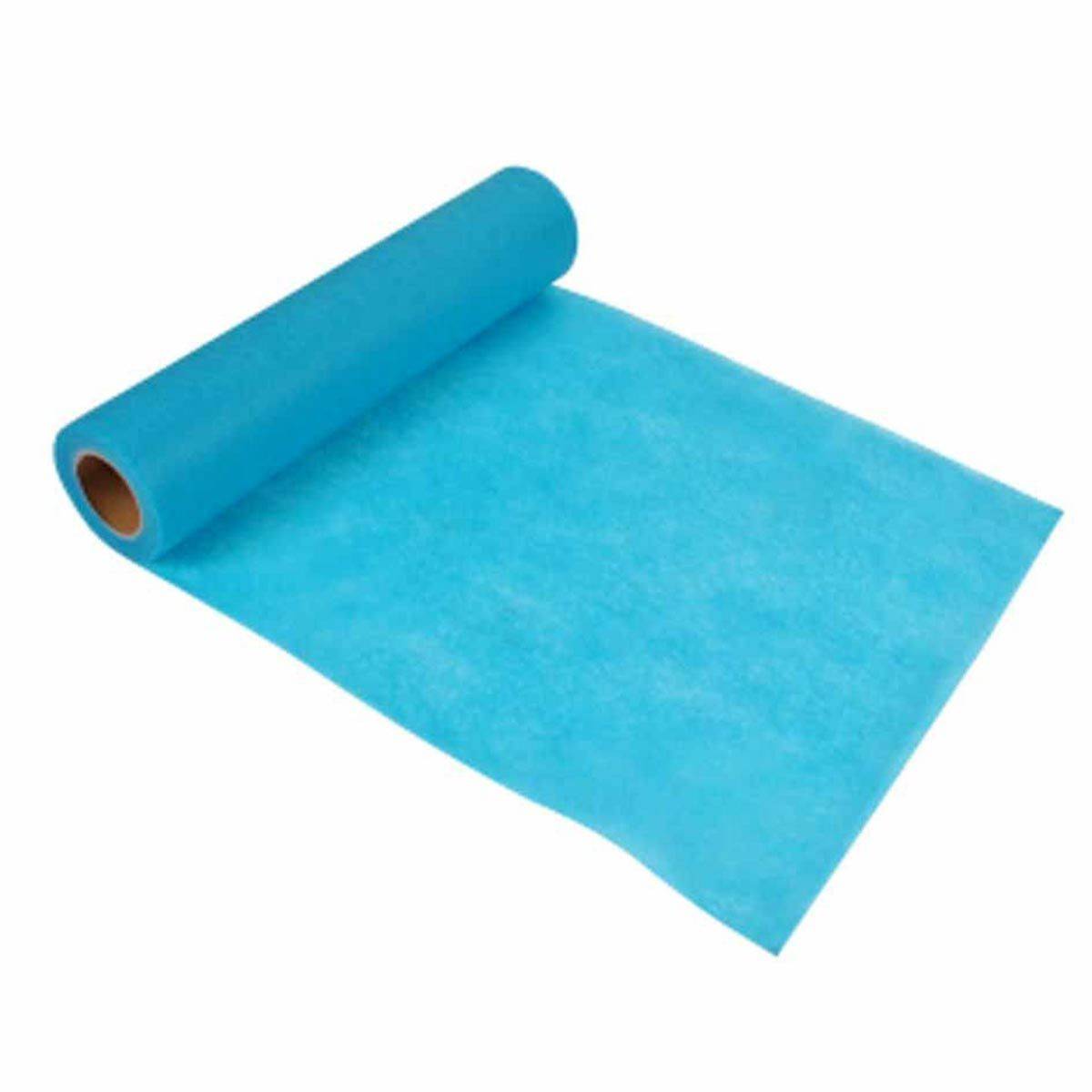 Chemin de Table Jetable "Intissé" 30cmx7m Bleu