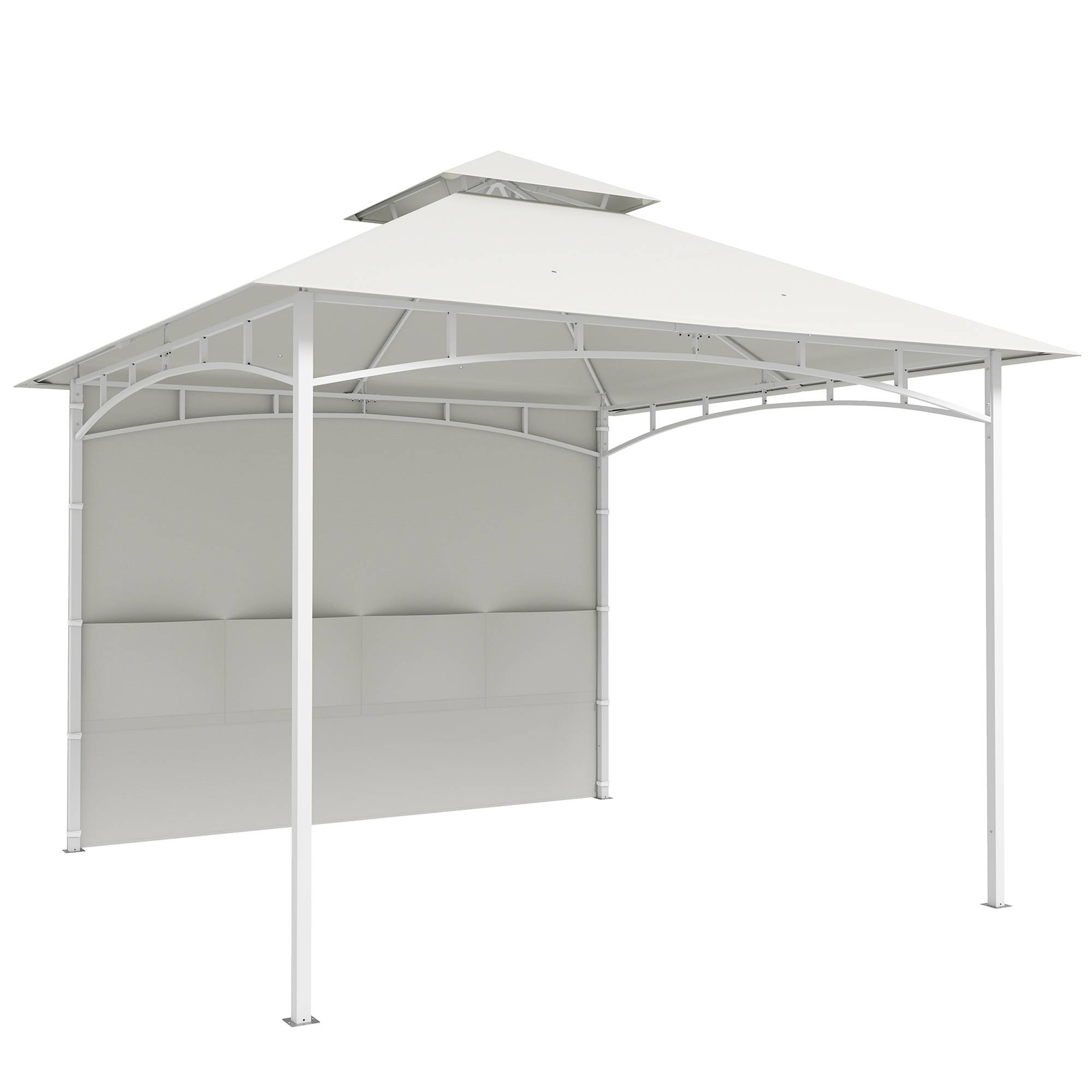 Maison Chic - Pavillon Tonnelle de Jardin Toit Double Rideaux et Poches de Rangement 300x300x276cm Métal Crème fr358 - Image 1