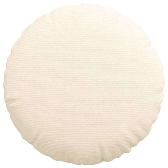 Coussins de siège 2 pcs Crème Ø 50 cm Tissu en velours côtelé Maison Chic - Image 6
