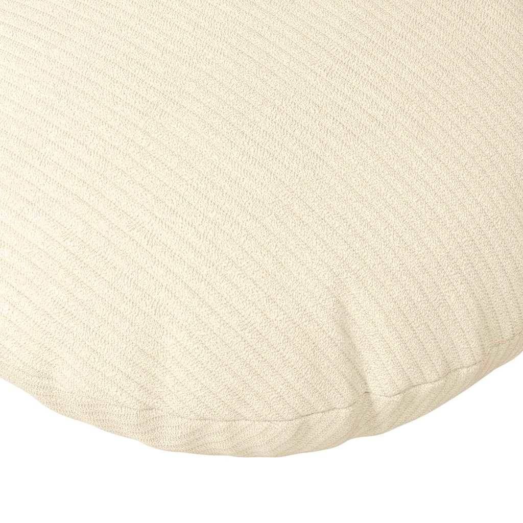 Coussins de siège 2 pcs Crème Ø 50 cm Tissu en velours côtelé Maison Chic - Image 7