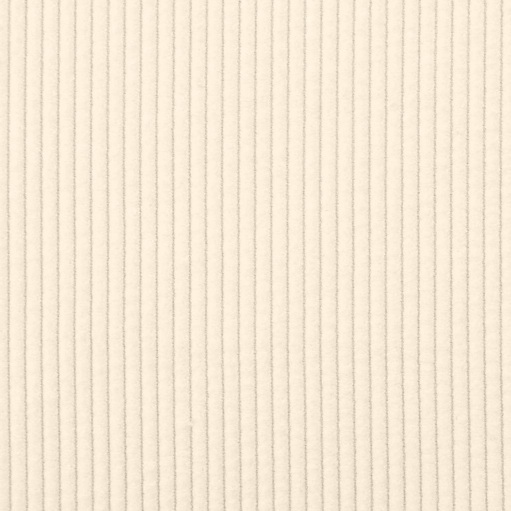 Coussins de siège 2 pcs Crème Ø 50 cm Tissu en velours côtelé Maison Chic - Image 8