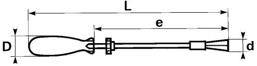 Tournevis pose-vis pour fente 3x100 mm SAM - 267P3 - Image 3