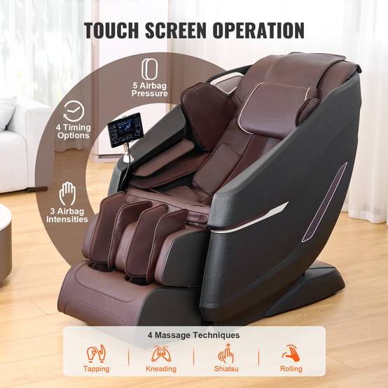 Vevor - VEVOR Fauteuil de Massage Complet du Corps Masseur Shiatsu Inclinable Piste SL - Image 4