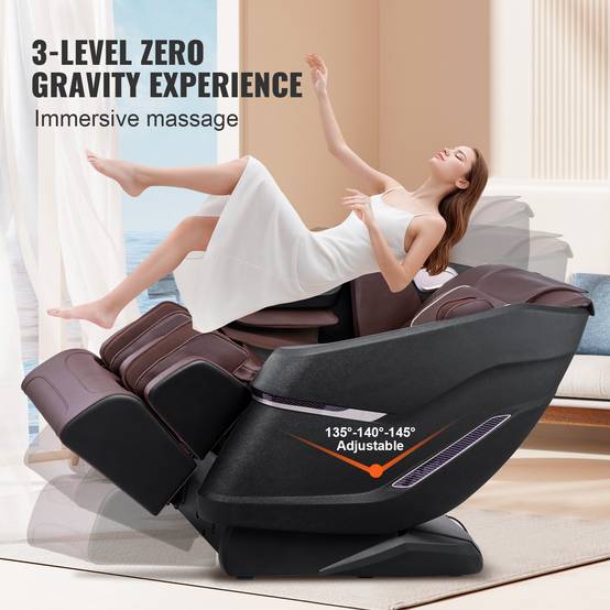 Vevor - VEVOR Fauteuil de Massage Complet du Corps Masseur Shiatsu Inclinable Piste SL - Image 3
