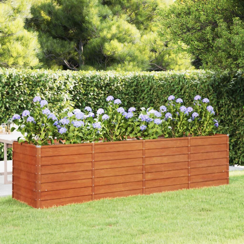 Vidaxl - Lit surélevé de jardin rouillé 320x80x77 cm acier corten vidaXL 151963 - Image 1