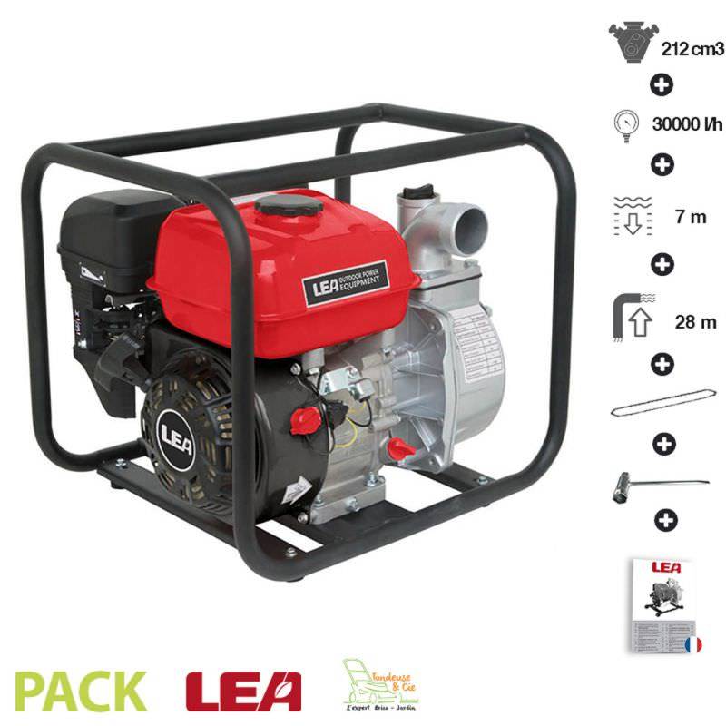 Autre - Motopompe thermique évacuation eau irrigation 5,6Cv 212cm3 débit 30000 l/h LEA LE71212-50 raccord 2 pouces - Image 1