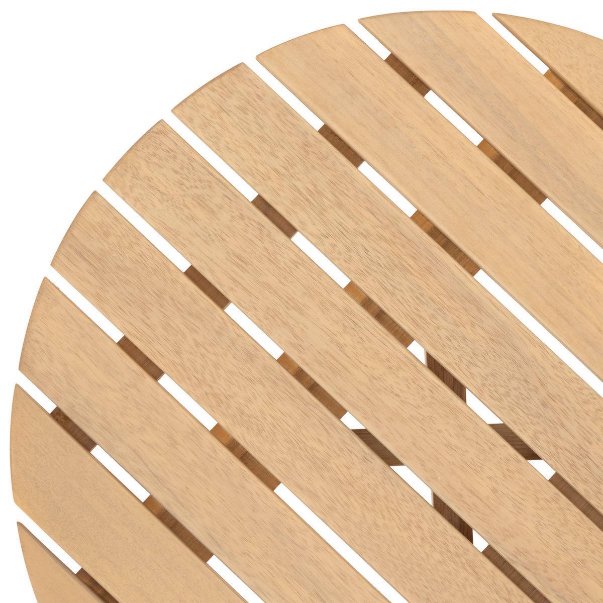 Hesperide - Table d''appoint de jardin ronde "Olvinia" acacia 46x35 cm - Hespéride - Image 3