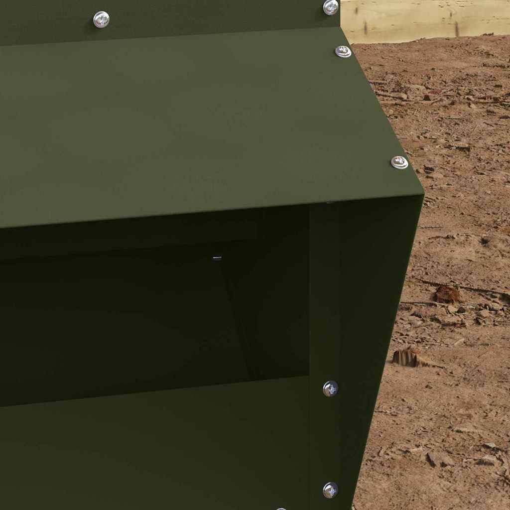 Petit Distributeur Graines Acier Poule 2kg Vert Olive - ComfortXL Outdoor Living - Image 3