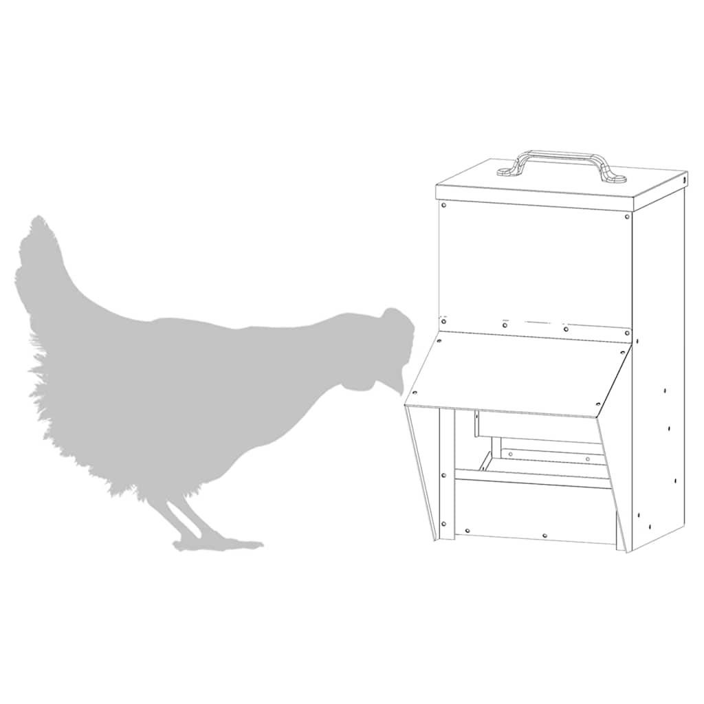 Petit Distributeur Graines Acier Poule 2kg Vert Olive - ComfortXL Outdoor Living - Image 8