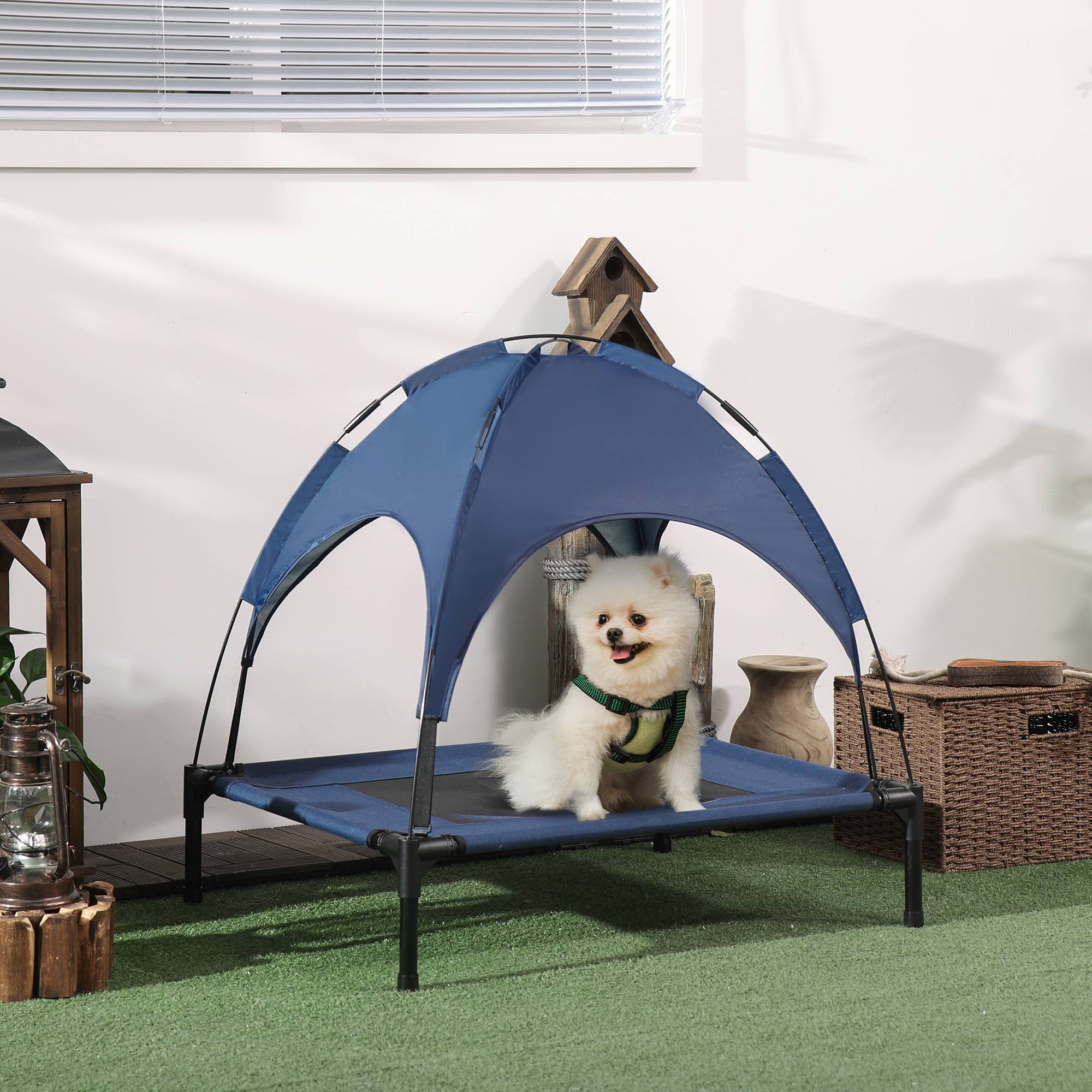 Lit pour chien acier bleu 76 x 61 x 73 cm - PANGIVO - Image 4
