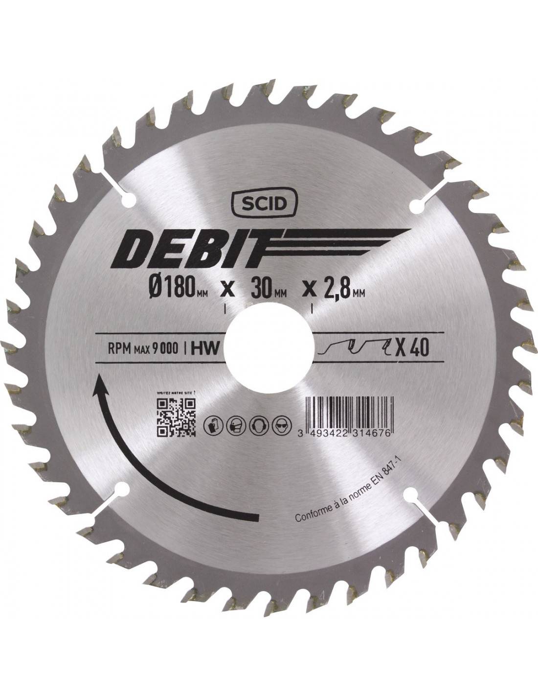Lame Scie Circulaire 180mm Scid Coupe Bois Nette Et Précise - Scid