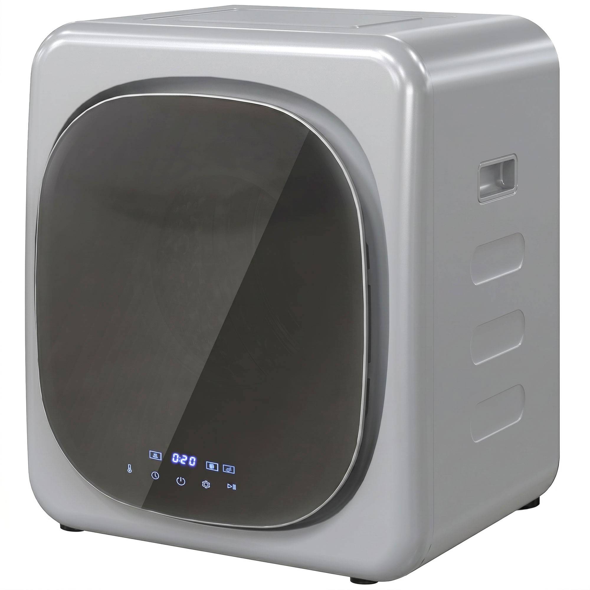 Sèche-linge à évacuation 2,5kg mode intelligent, 800W, tambour inox compact, argent - Image 2