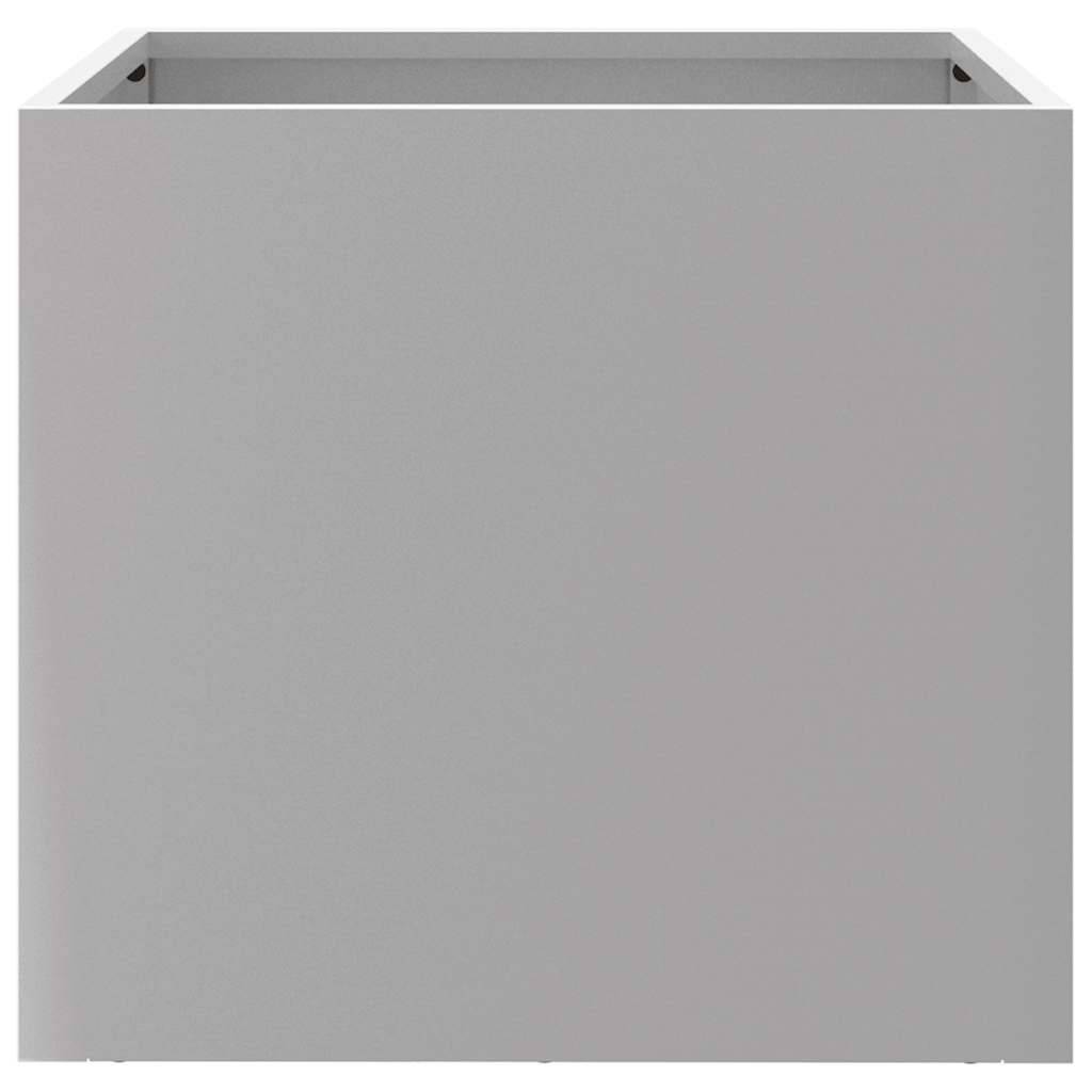 ComfortXL - Jardinière rectangulaire acier galvanisé terrasse plantes fleurs argenté 32cm - ComfortXL Outdoor Living - Image 6