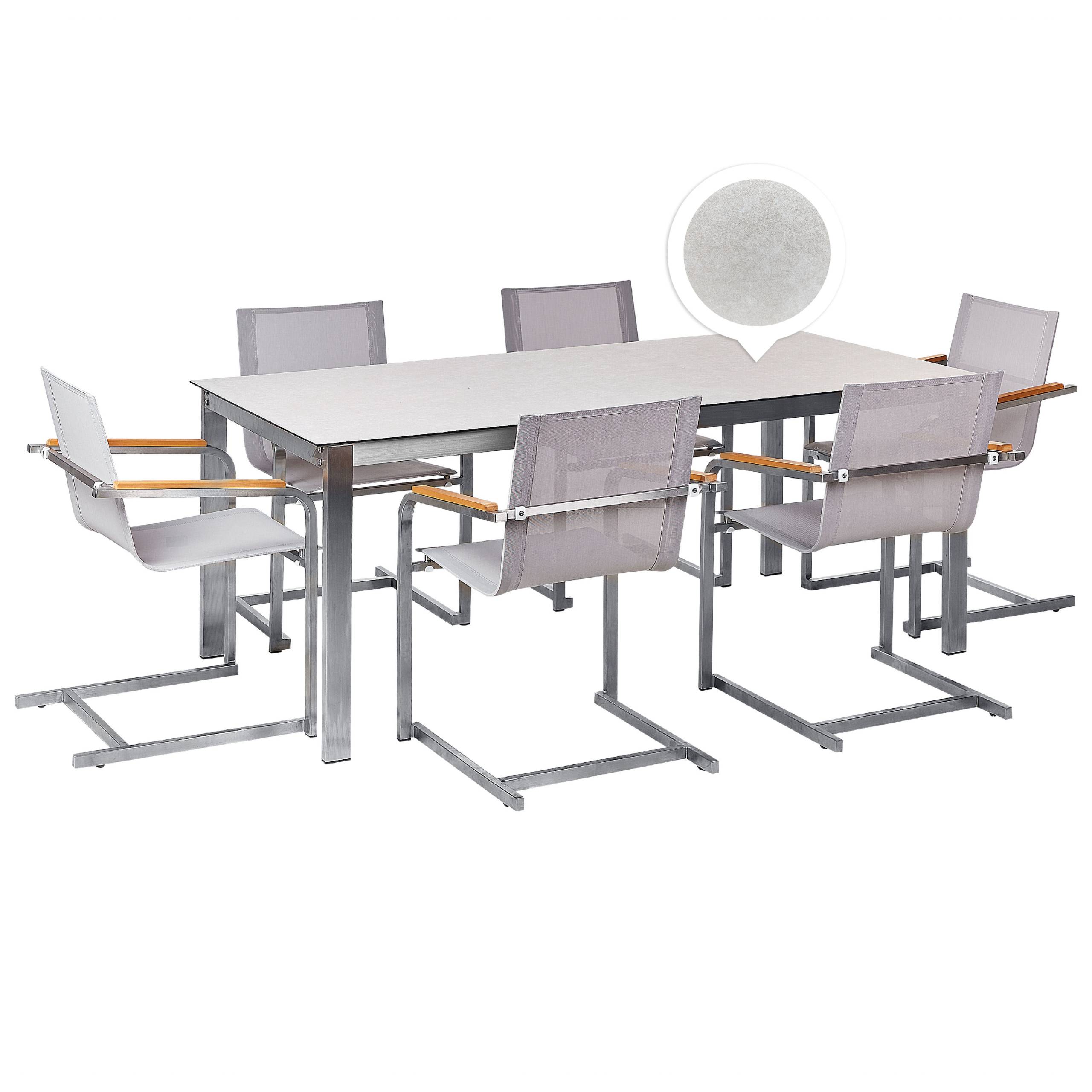 Beliani - Set de salle à manger Verre de sécurité Blanc COSOLETO Beliani - Image 1