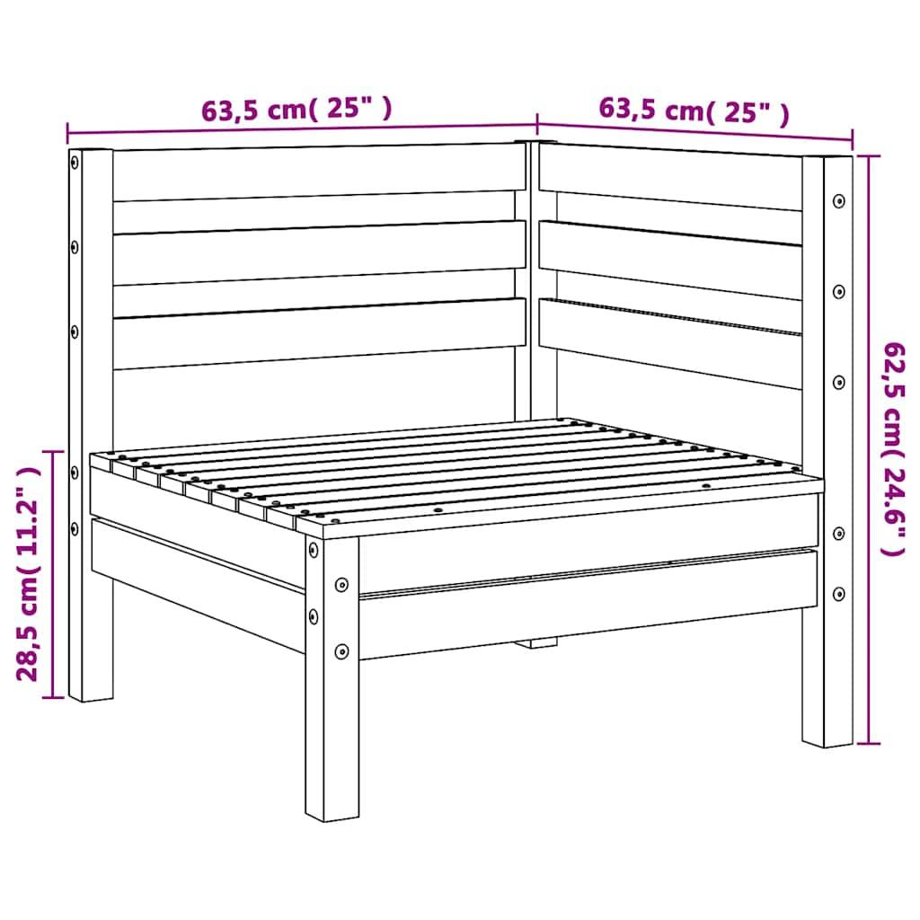 Vidaxl - Canapé d'angle de jardin bois de pin massif vidaXL 837977 - Image 3