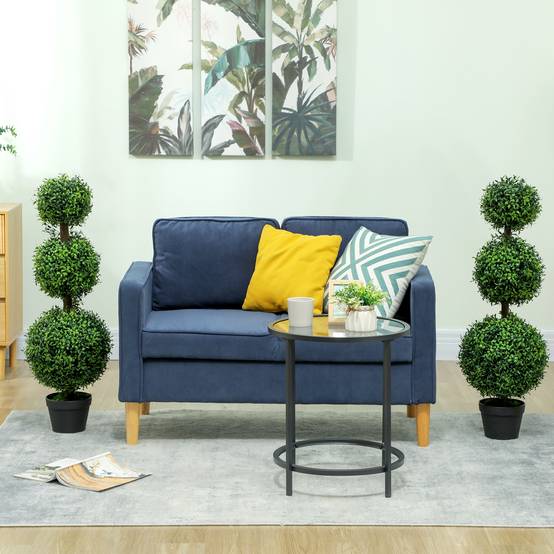 Lot 2 Buis Topiaires Artificiels PE Intérieur Extérieur Anti-UV 102cm Vert - ComfortXL Outdoor Living - Image 9