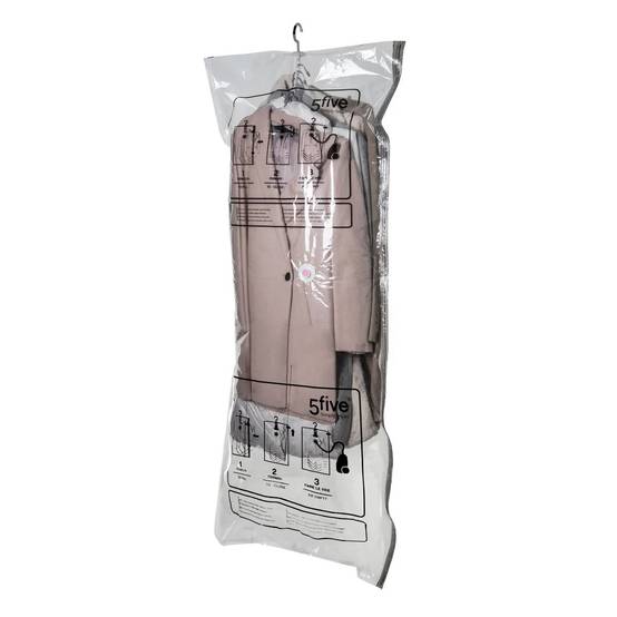 Sac Compresseur & Cintre "Carry" 140cm Transparent - Image 1