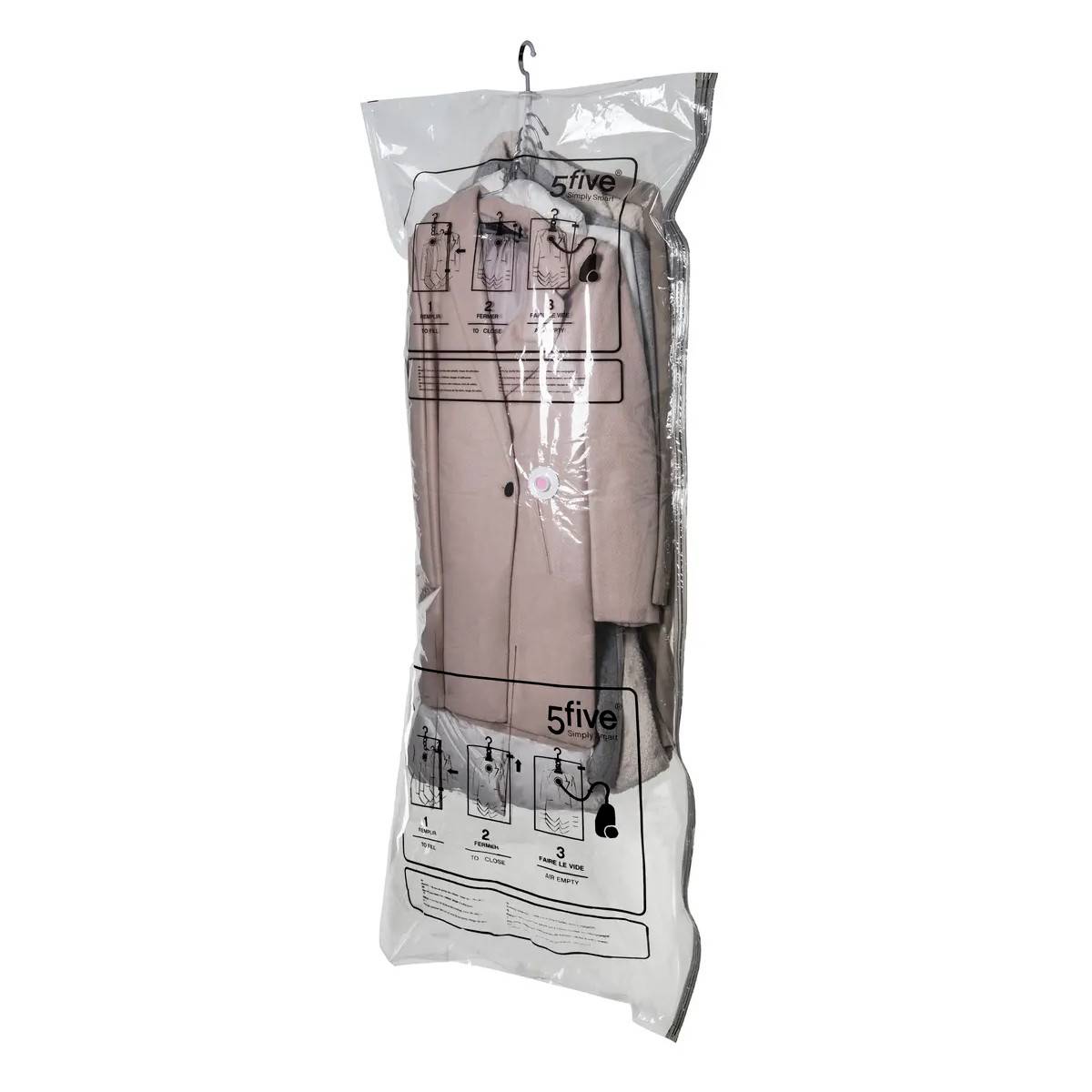 Sac Compresseur & Cintre "Carry" 140cm Transparent - Image 1