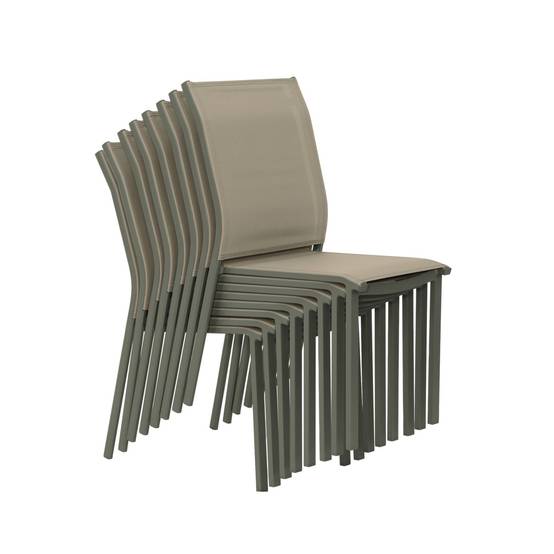 Table de jardin aluminium + 8 assises kaki - Zaro / Buffalo | sweeek - Image 6