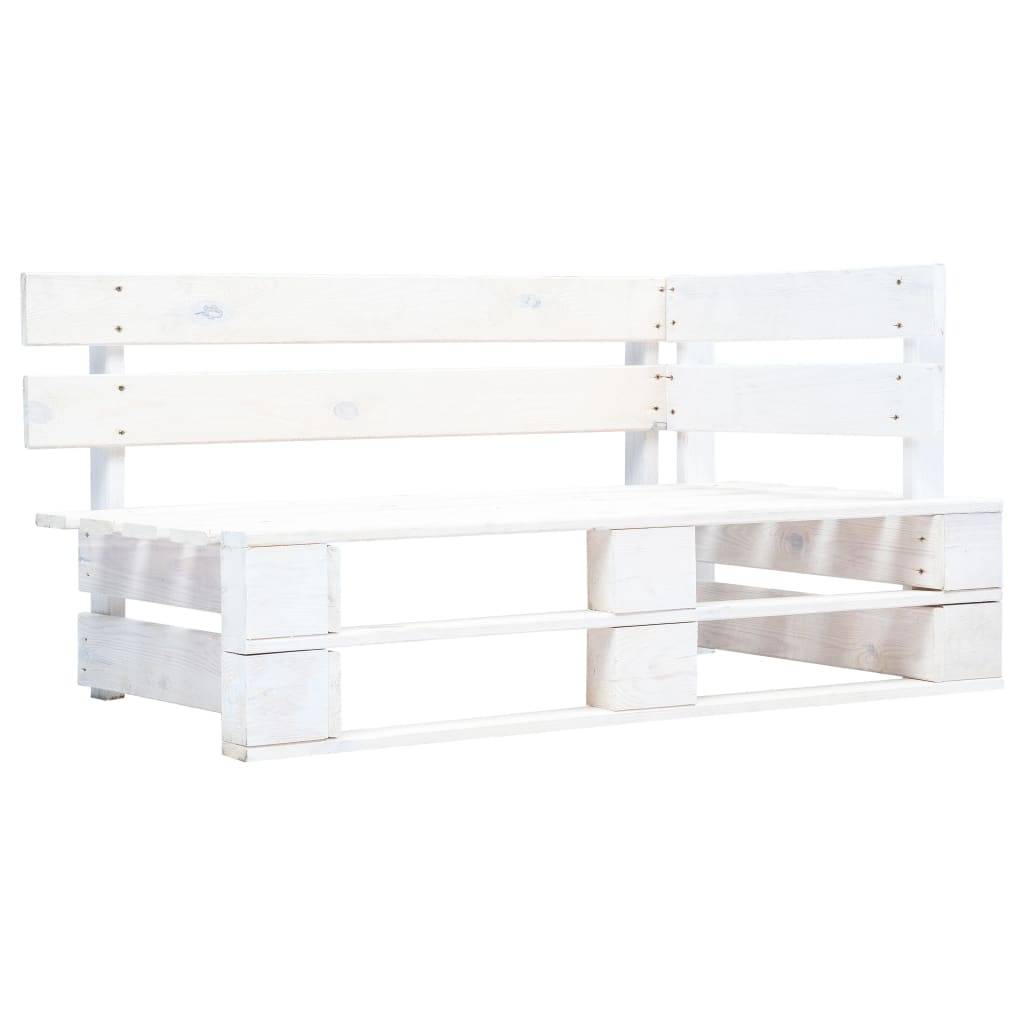 Vidaxl - Salon de jardin palette 6 pcs et coussins Pin imprégné de blanc vidaXL 3067005 - Image 2