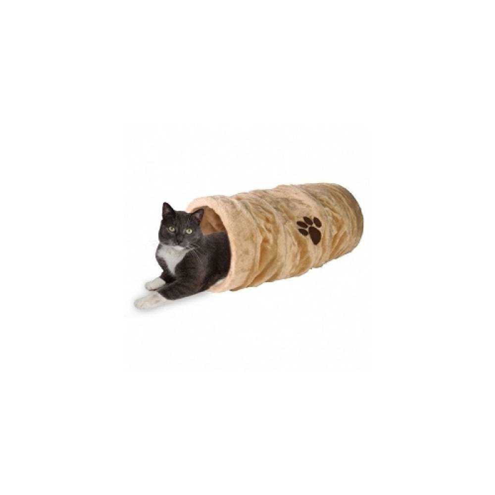 Trixie - Tunnel de jeu, peluche beige ø 22 × 60 cm pour Chat - Image 2