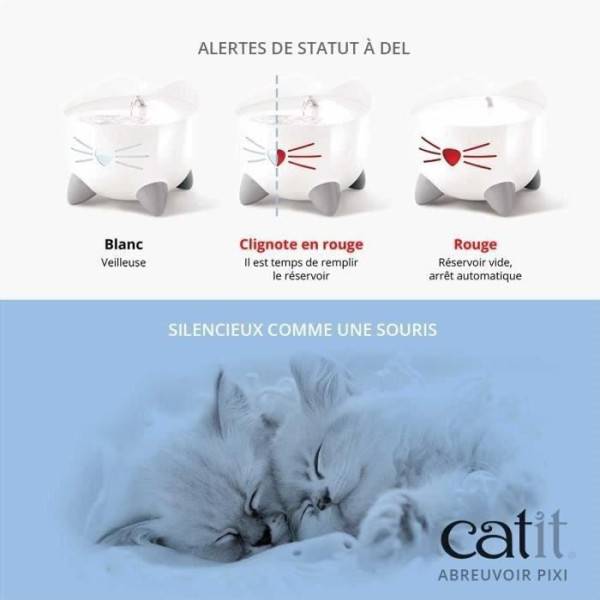 CAT IT Fontaine a eau automatique pour chat - 2,5 L - Blanc - Image 5