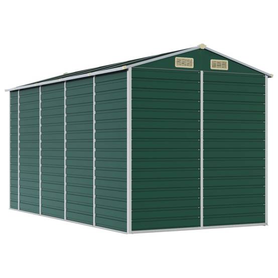 Abri de jardin acier galvanisé vert 191 x 385 x 198 cm - PANGIVO - Image 7