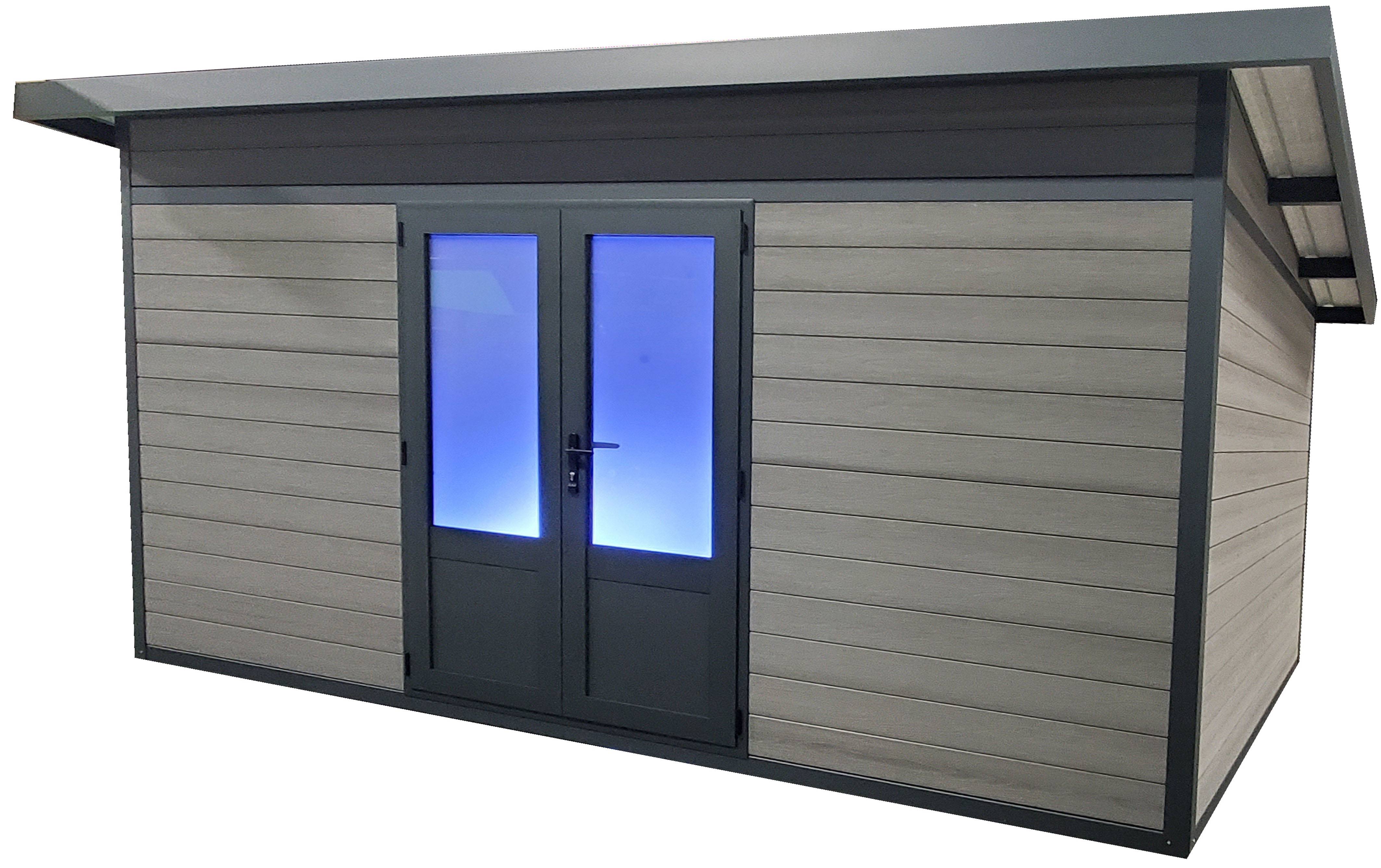 Green Outside - Abri composite EAZY-LODGE Coexprotect® 19 Toit Monopente Toiture Bac Acier - Image 4
