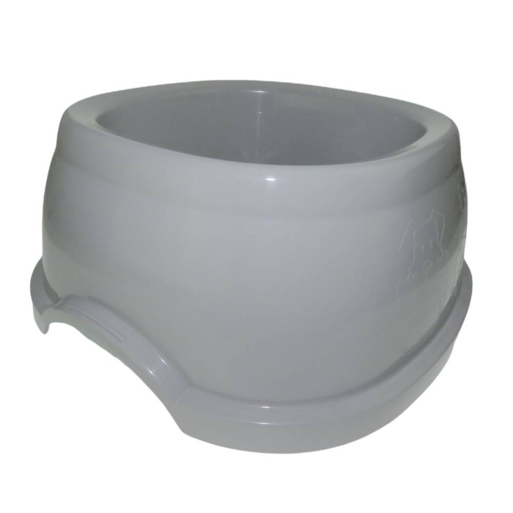 Ecuelle carrée 3 litres, gris en plastique, pour chien - Image 2