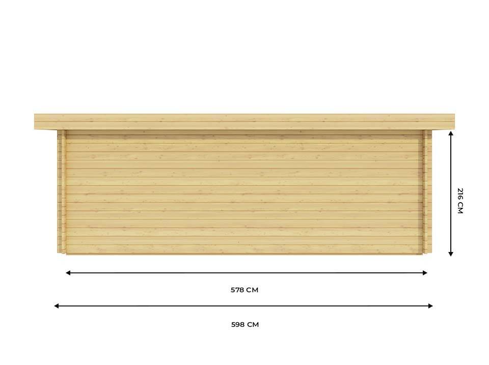 Direct Abris - Hangar Bois 22m2 - Epaisseur des murs : 44mm - Espace Atelier/ Bricolage - Bois Naturel de Qualité - Double Vitrage - Image 6