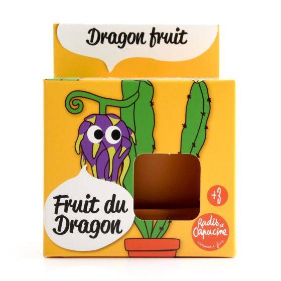 Radis et Capucine - Radis et Capucine - Pot avec coupelle - Fruit du dragon - 8 cm - Image 1