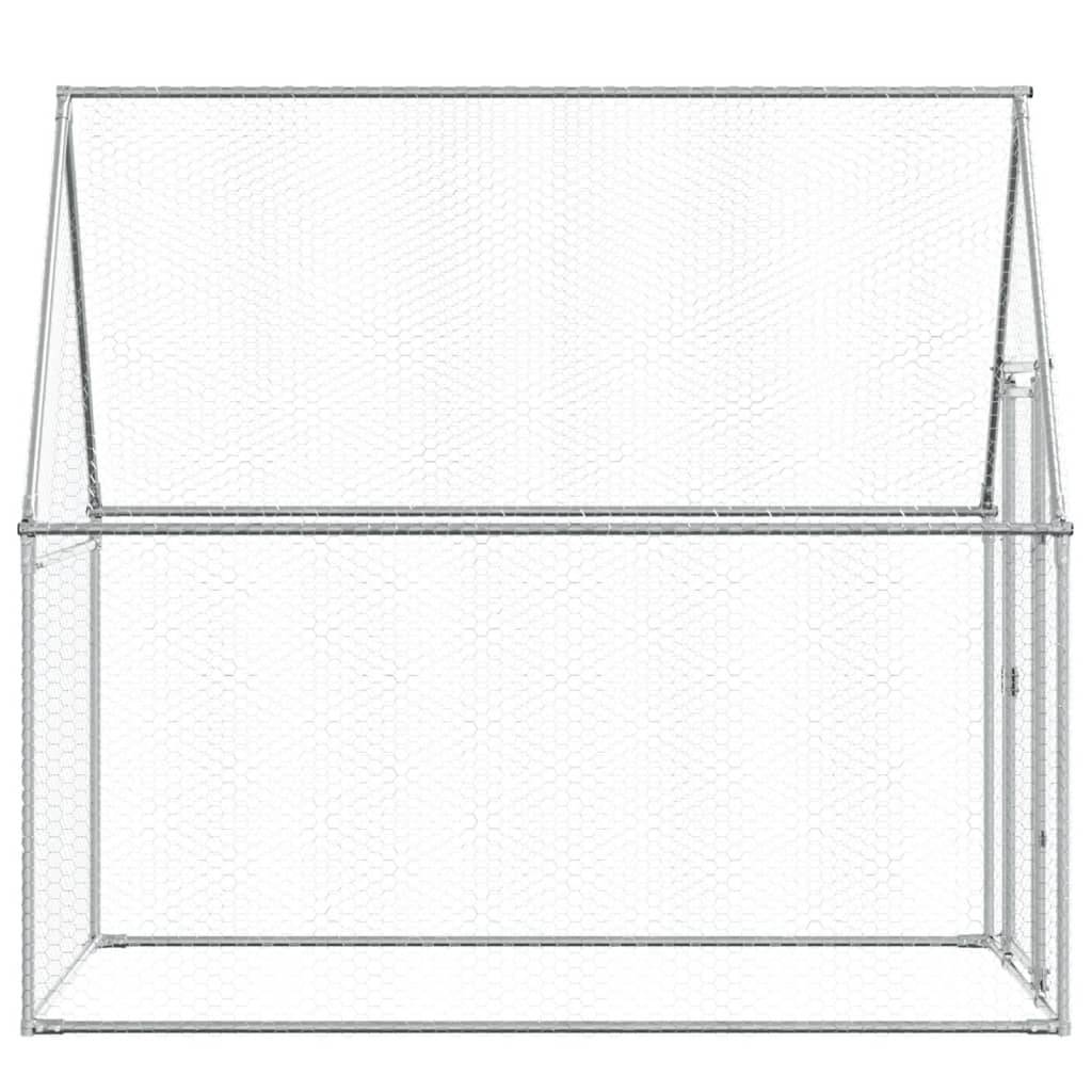Maison Chic - Cage pour poules - Cage extérieur/intérieur argenté 200x100x190 cm acier galvanisé - Image 6