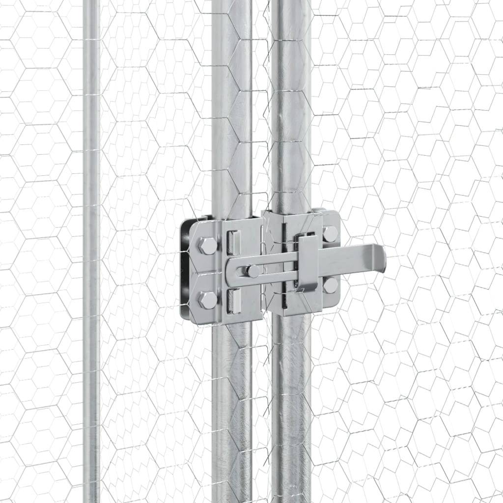 Maison Chic - Cage pour poules - Cage extérieur/intérieur argenté 200x100x190 cm acier galvanisé - Image 9