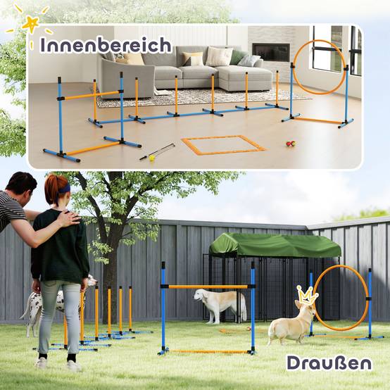 Kit d'agilité pour chien plastique multicolore 348 x 69 x 69 cm - PANGIVO - Image 9