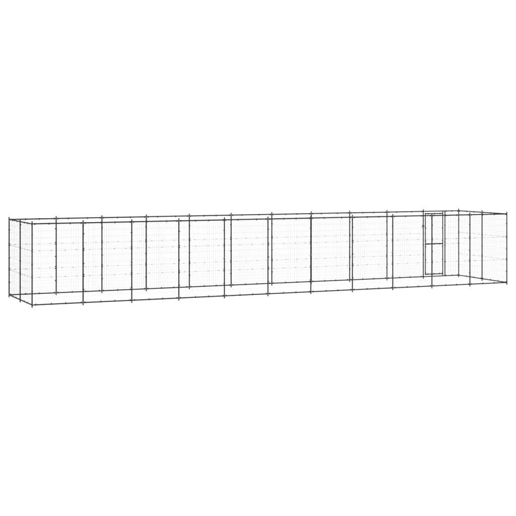 Helloshop26 - Chenil extérieur cage enclos parc animaux chien d'extérieur pour chiens acier 26,62 m² - Image 5