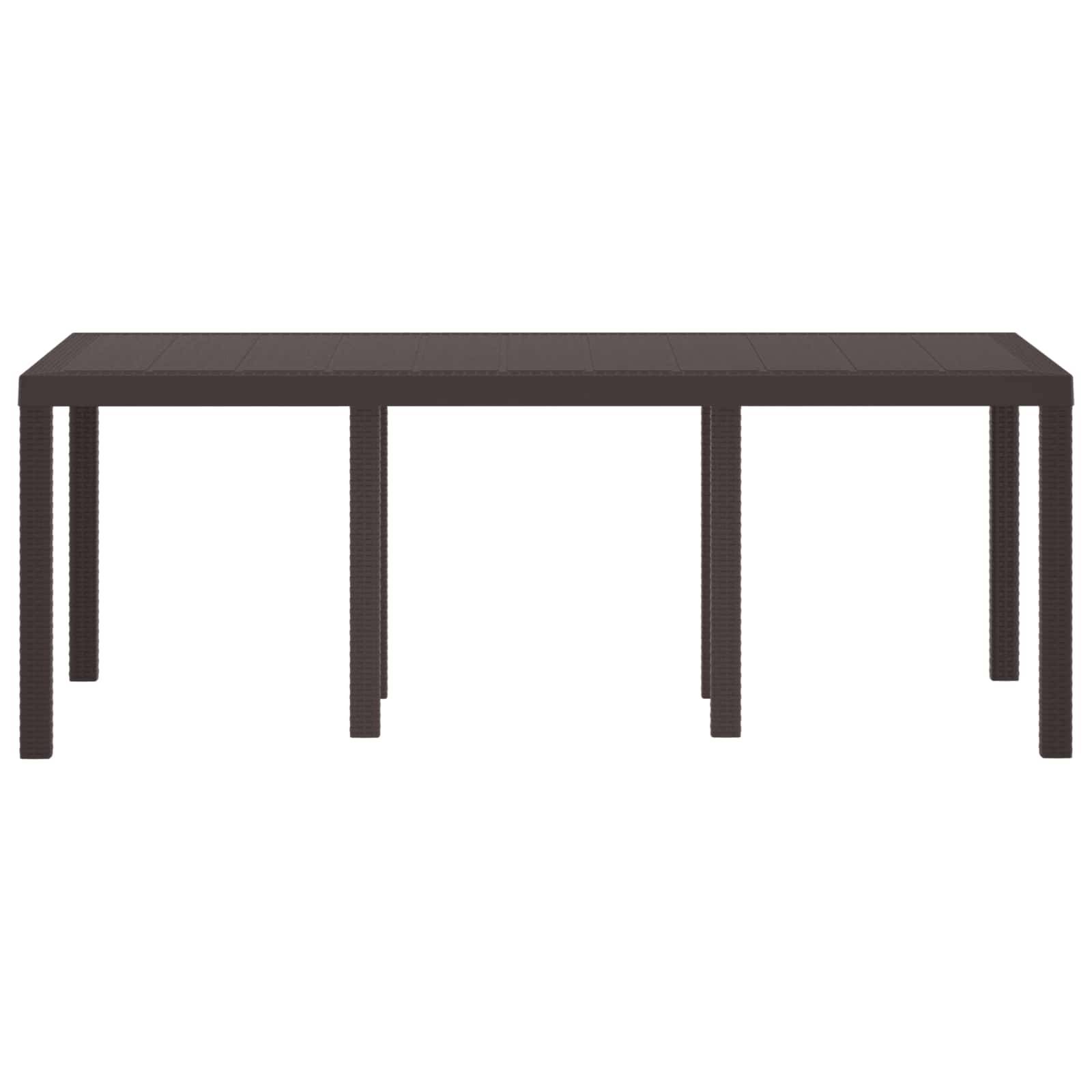 PANGIVO - Table de jardin polyrotin marron 200 x 100 x 73 cm - PANGIVO - Image 2