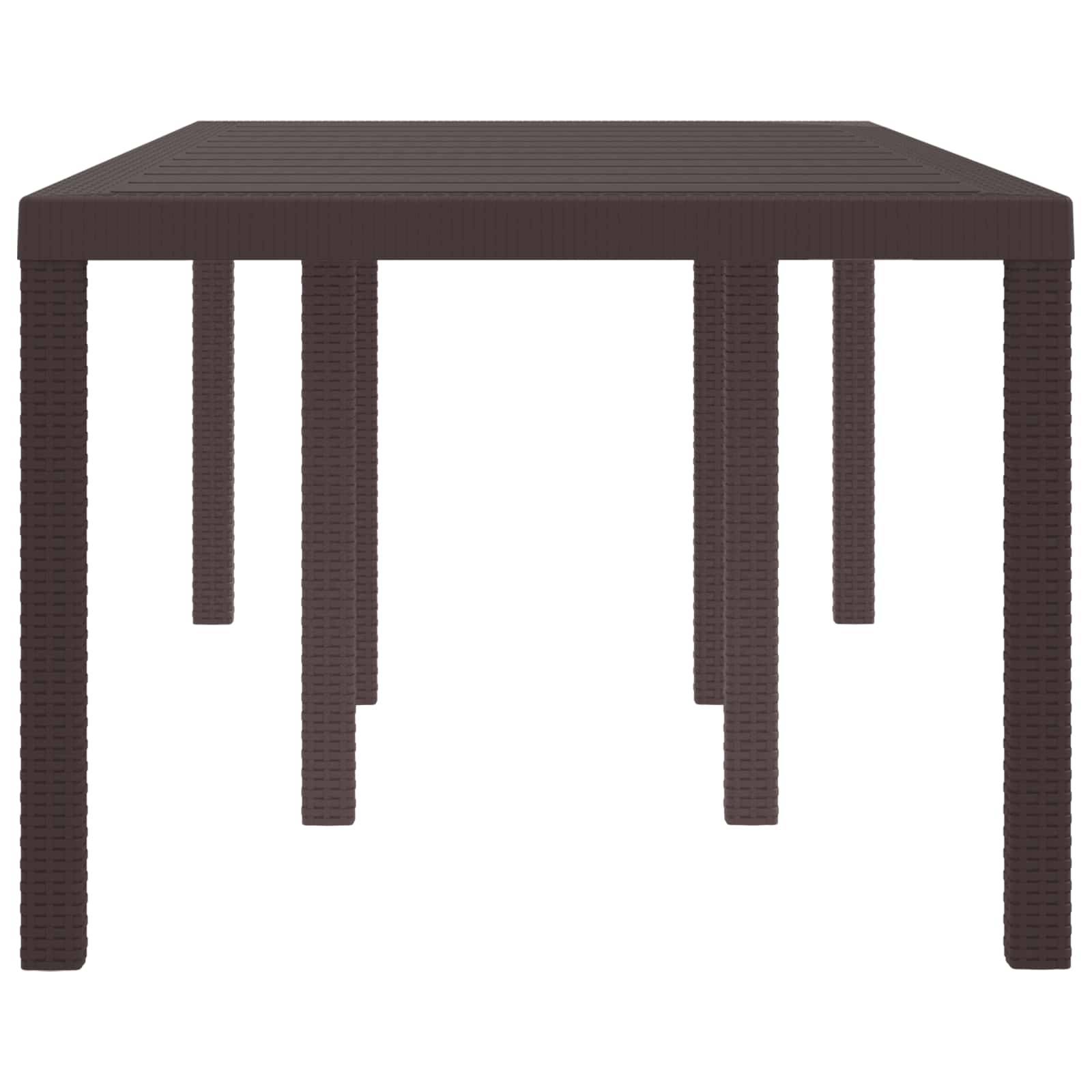 PANGIVO - Table de jardin polyrotin marron 200 x 100 x 73 cm - PANGIVO - Image 3