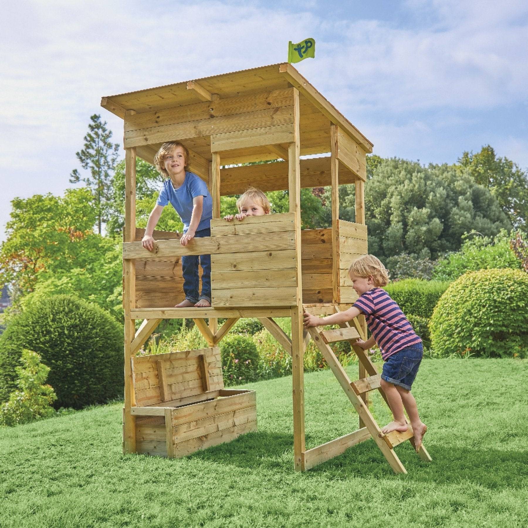 Tp Toys - Cabane enfant sur pilotis avec coffre de rangement - bois FSC® - CIMES - Image 1