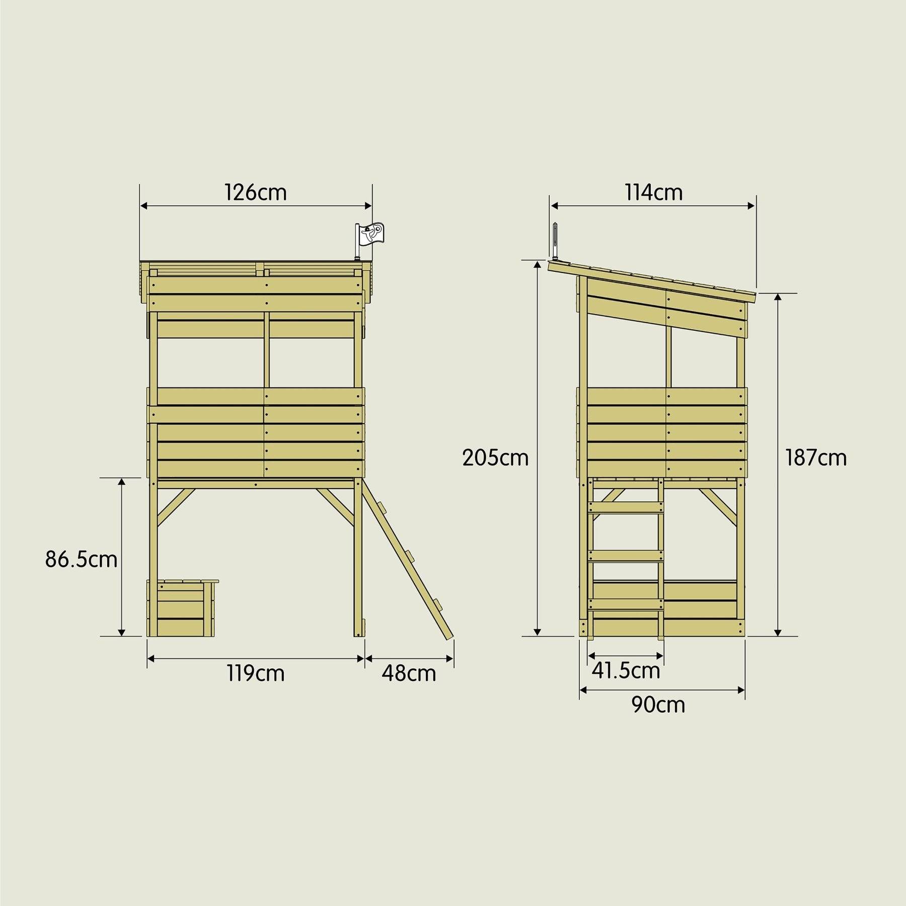 Tp Toys - Cabane enfant sur pilotis avec coffre de rangement - bois FSC® - CIMES - Image 8