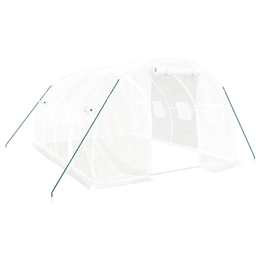 Serre de jardin 12m² - Serre de culture avec cadre en acier blanc 4x3x2 m MAISON CHIC - Image 2