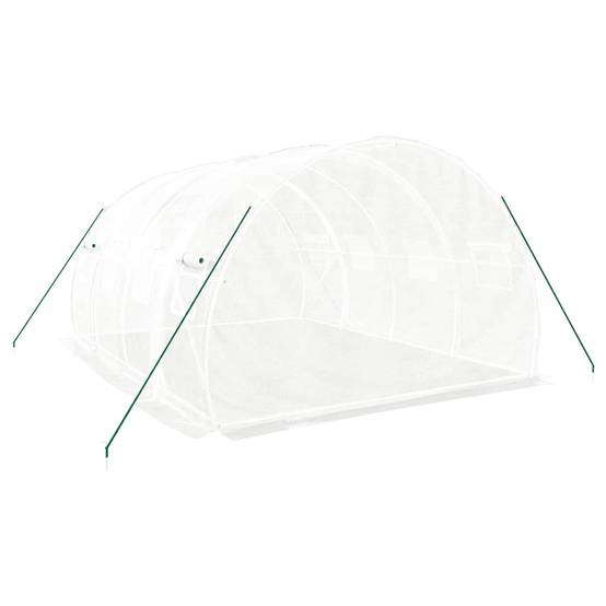 Serre de jardin 12m² - Serre de culture avec cadre en acier blanc 4x3x2 m MAISON CHIC - Image 6