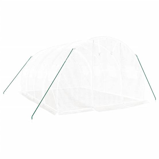 Serre de jardin 12m² - Serre de culture avec cadre en acier blanc 4x3x2 m MAISON CHIC - Image 3