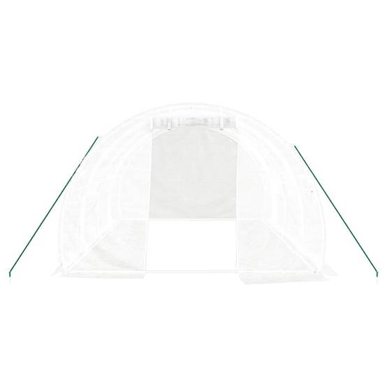 Serre de jardin 12m² - Serre de culture avec cadre en acier blanc 4x3x2 m MAISON CHIC - Image 4