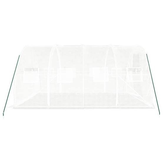 Serre de jardin 12m² - Serre de culture avec cadre en acier blanc 4x3x2 m MAISON CHIC - Image 5