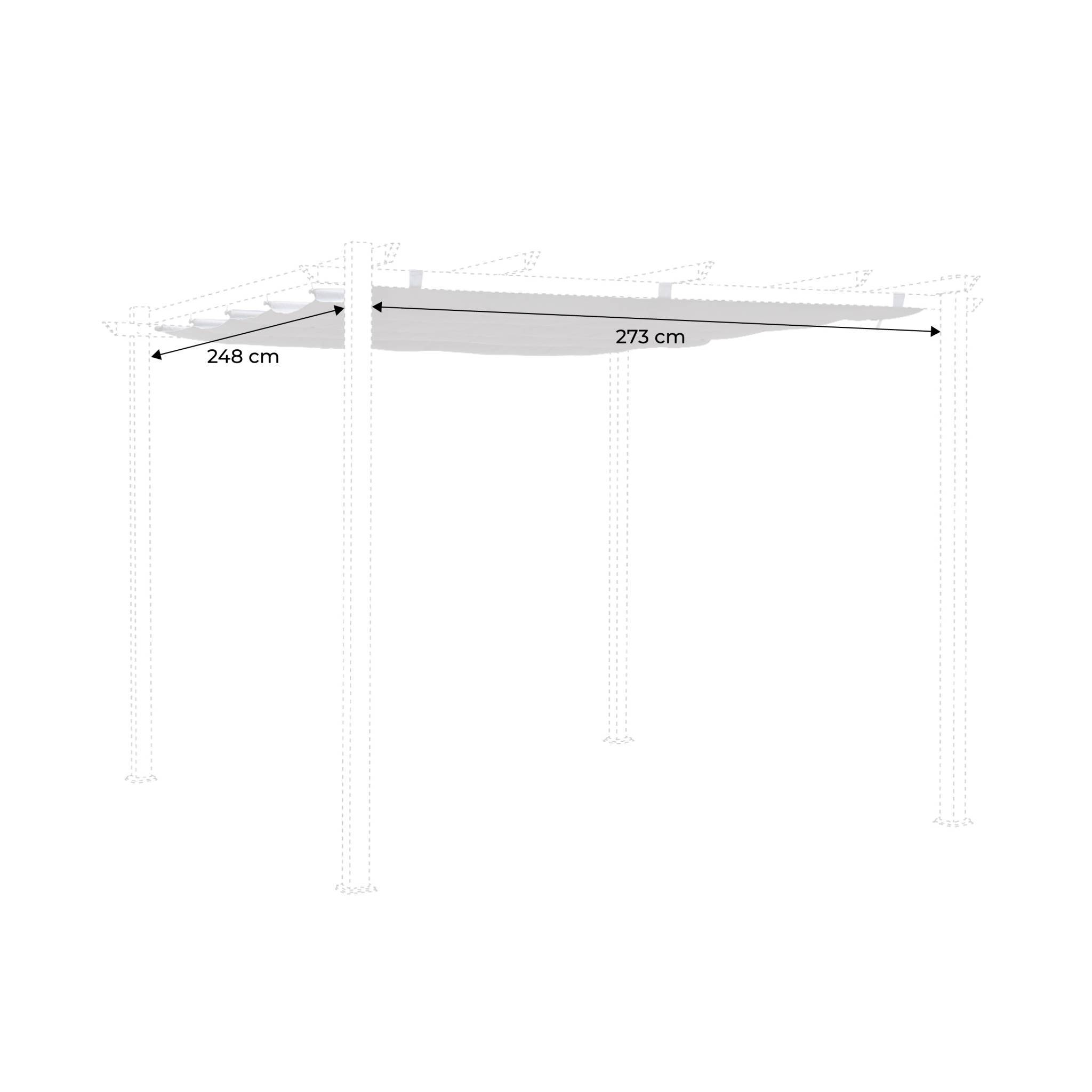 sweeek - Toile de toit pour tonnelle grise 3x3m Isla - toile de rechange pergola. toile de remplacement | sweeek - Image 4