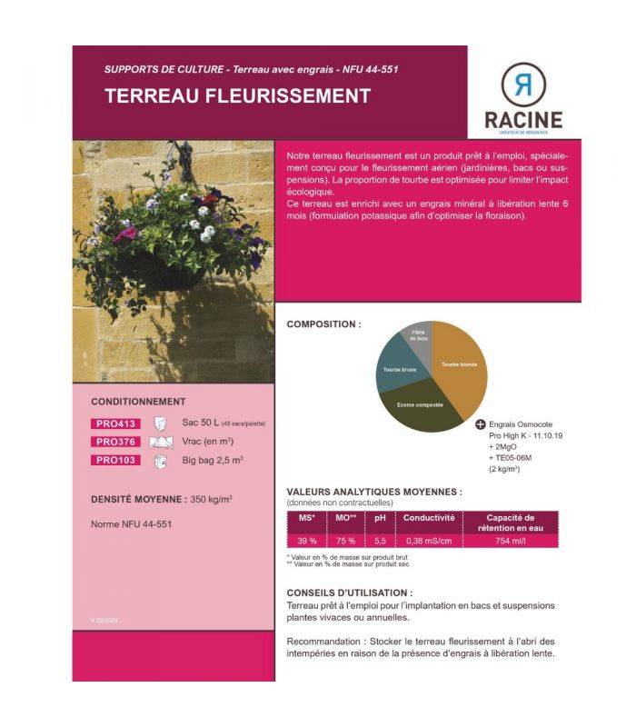 Terreau fleurissement prêt à l'emploi 10 sacs 50 l bacs de plantes - Image 6