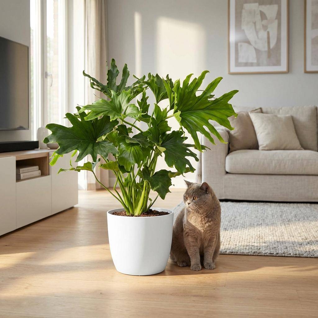 Philodendron - Philodendron Lickety split - Pot de 19cm - Hauteur 70cm - Blanc - Plantes d'intérieur - Image 3