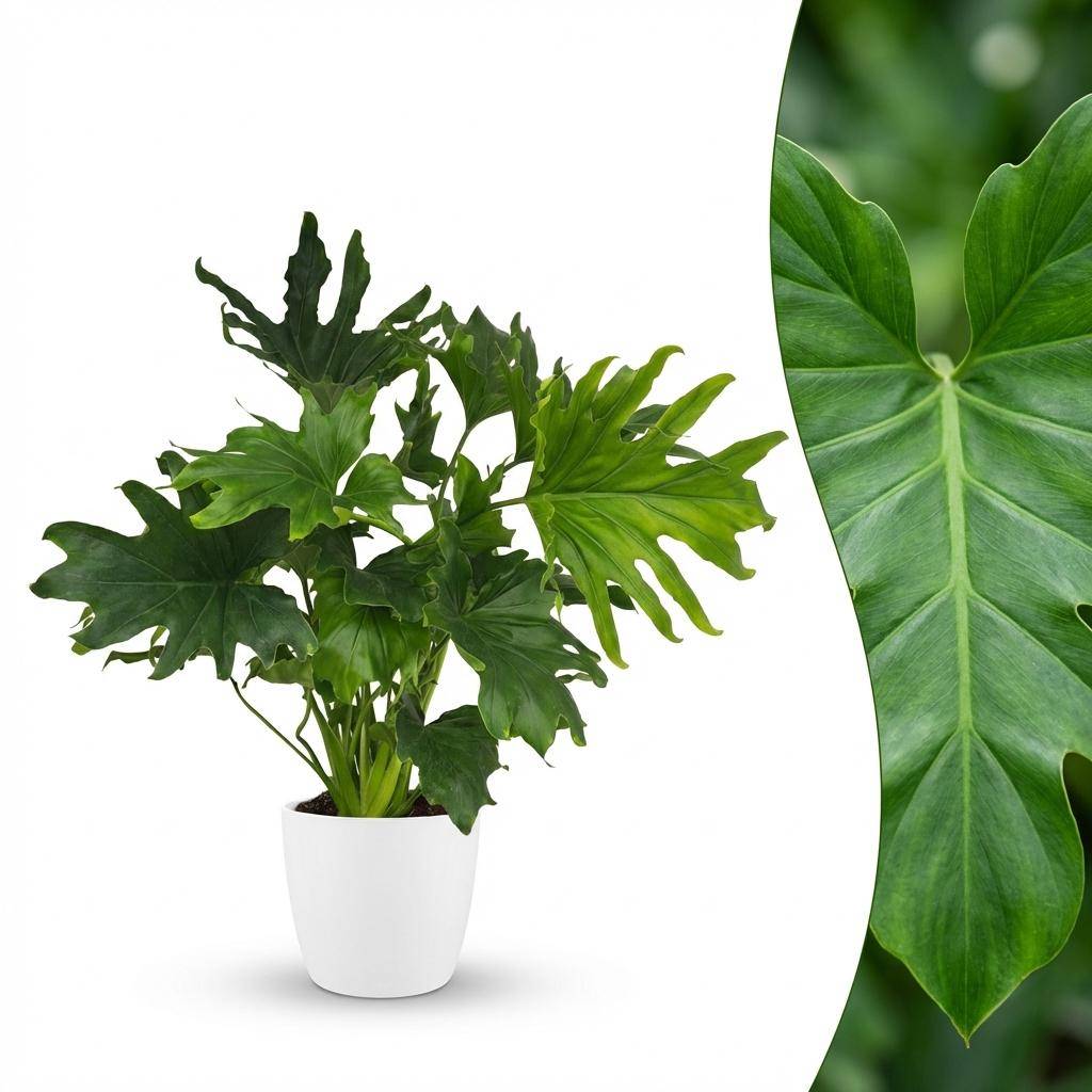 Philodendron - Philodendron Lickety split - Pot de 19cm - Hauteur 70cm - Blanc - Plantes d'intérieur - Image 2