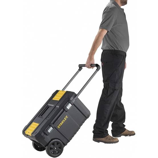 stanley - Servante à outils 50L Roulante Essential Stanley Plateau amovible Poignée métal - Image 4